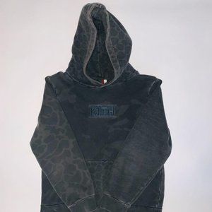 KITH Youth Gray / Camo Hoodie